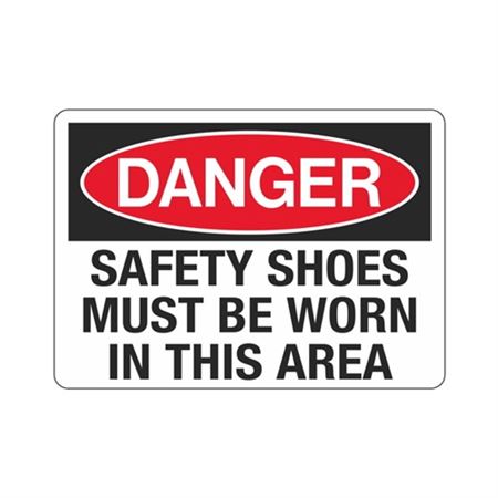 Danger Safety Shoes Must Be Worn In This Area Sign